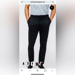 Ministry of Supply black Dress Pants kinetic tapered pant. Size 34 R